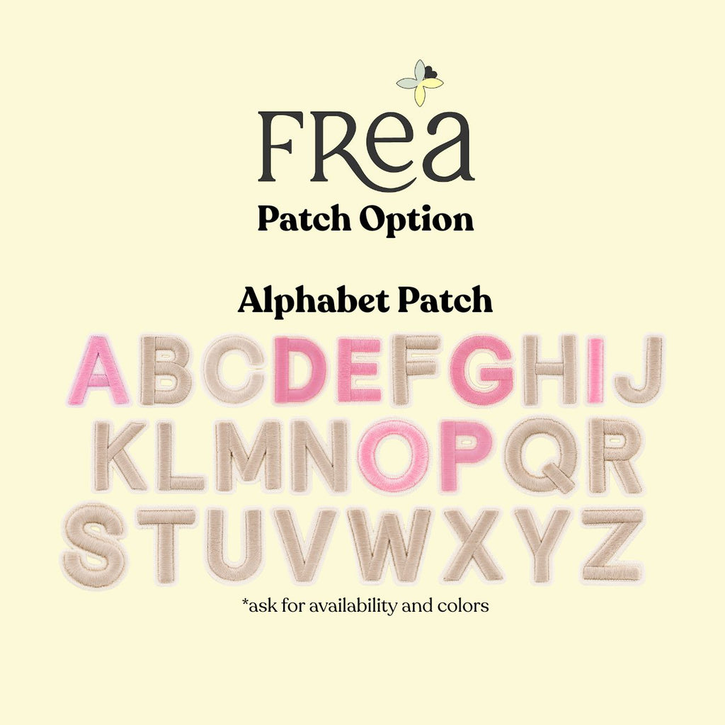 FREA PATCH Initial Alphabet Flower iron patch