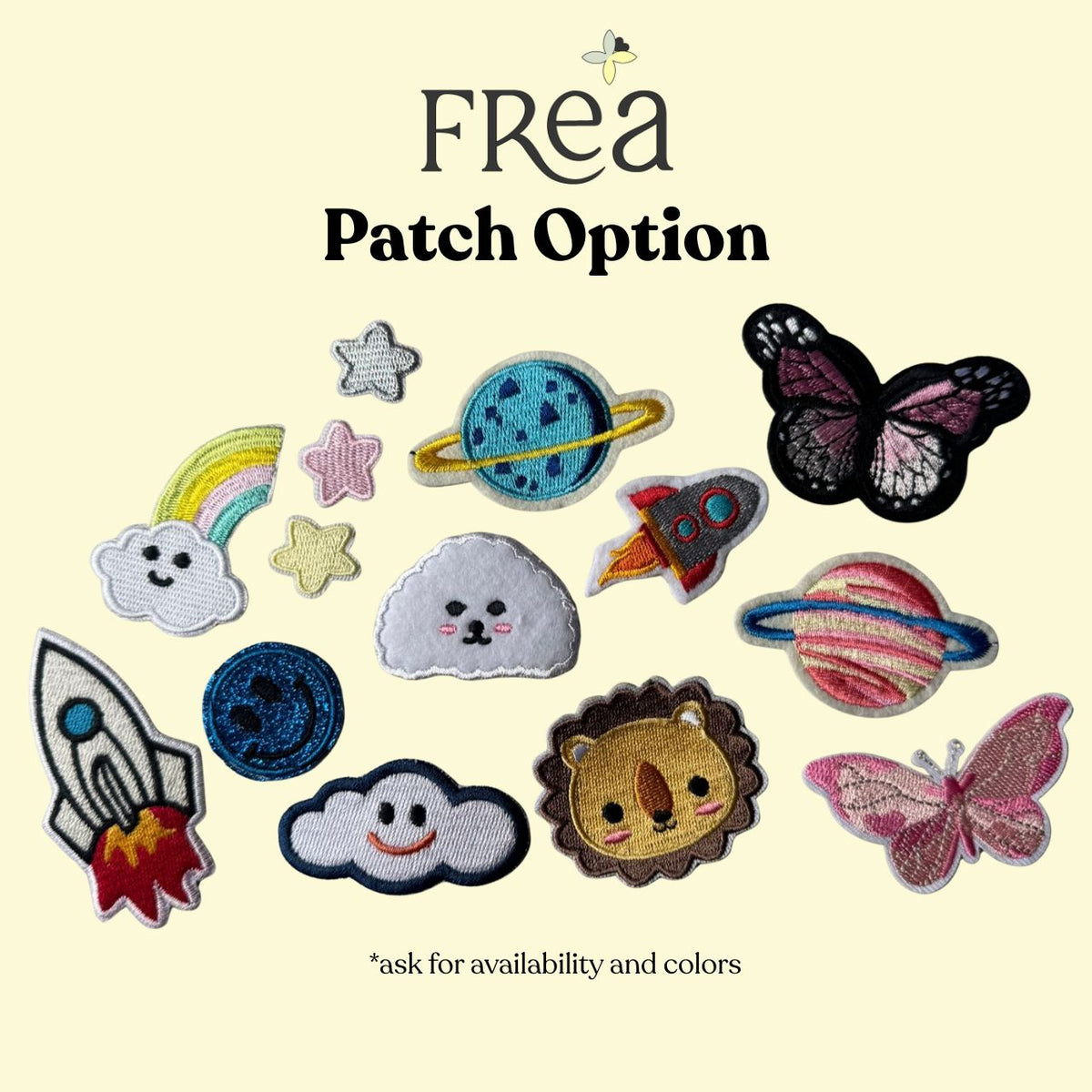 FREA PATCH Initial Alphabet Flower iron patch