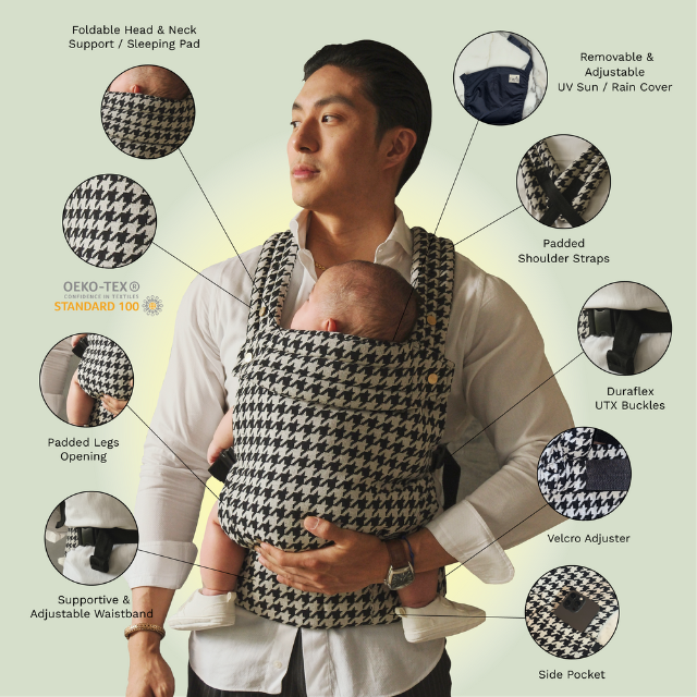 FREA HAVEN 2.0 Baby Carrier PINK - Gendongan Bayi Premium M-Shape SSC FREE PENUTUP KEPALA