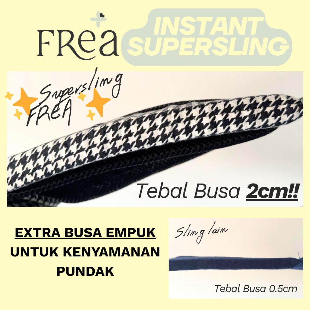 FREA INSTANT SUPER SLING  - Gendongan Bayi Premium M Shape Geos Baby Pouch Newborn Toddler All Size