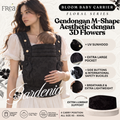 FREA BLOOM FLORAL SERIES – GARDENIA | Gendongan Bayi Premium M-Shape SSC + Free Penutup Kepala