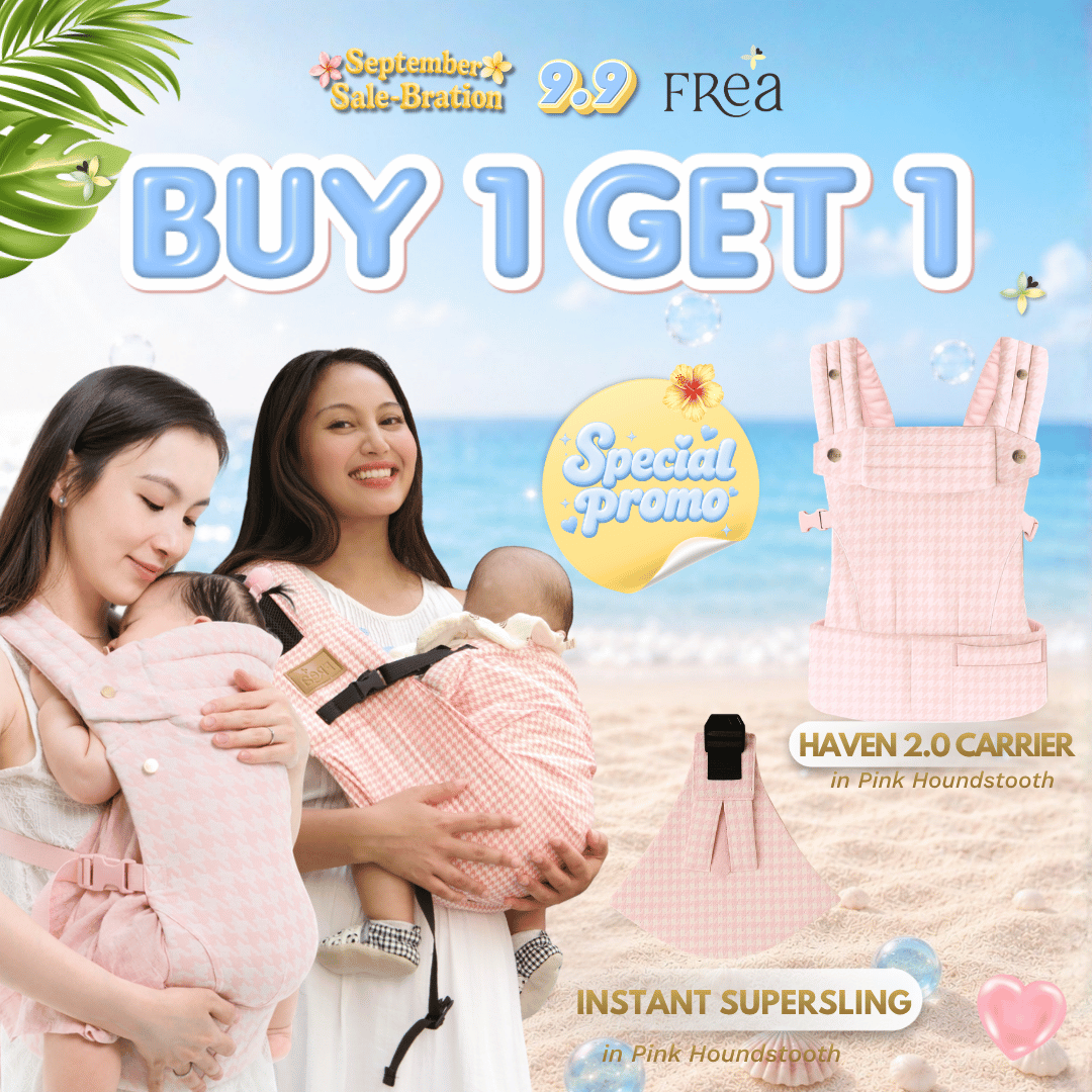 FREA [BUY 1 GET 1] 1 HAVEN PINK SSC + 1 Instan SuperSling Gendongan Baby Carrier