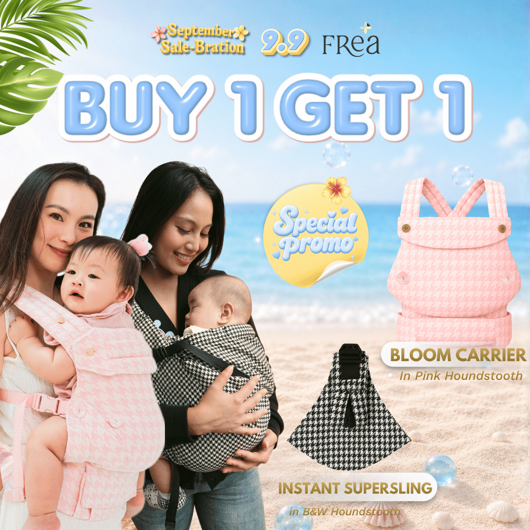 FREA [BUY 1 GET 1] 1 BLOOM PINK SSC + 1 Instan SuperSling Gendongan Baby Carrier