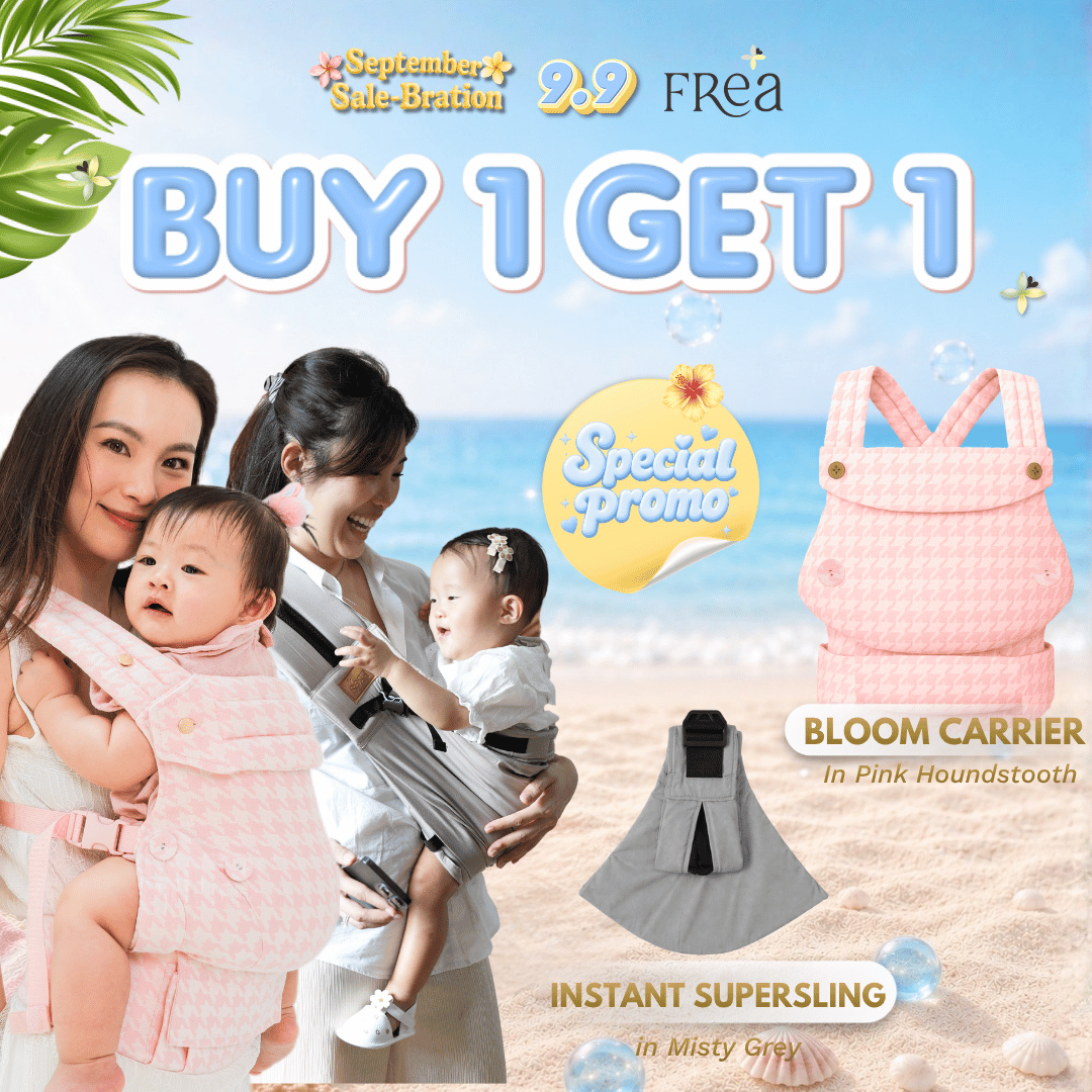 FREA [BUY 1 GET 1] 1 BLOOM PINK SSC + 1 Instan SuperSling Gendongan Baby Carrier