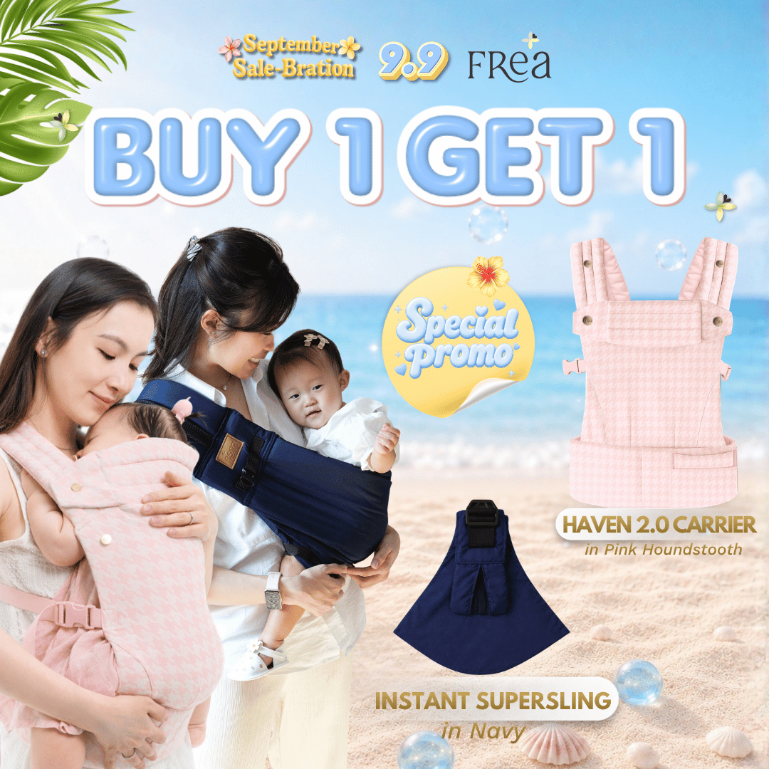 FREA [BUY 1 GET 1] 1 HAVEN PINK SSC + 1 Instan SuperSling Gendongan Baby Carrier