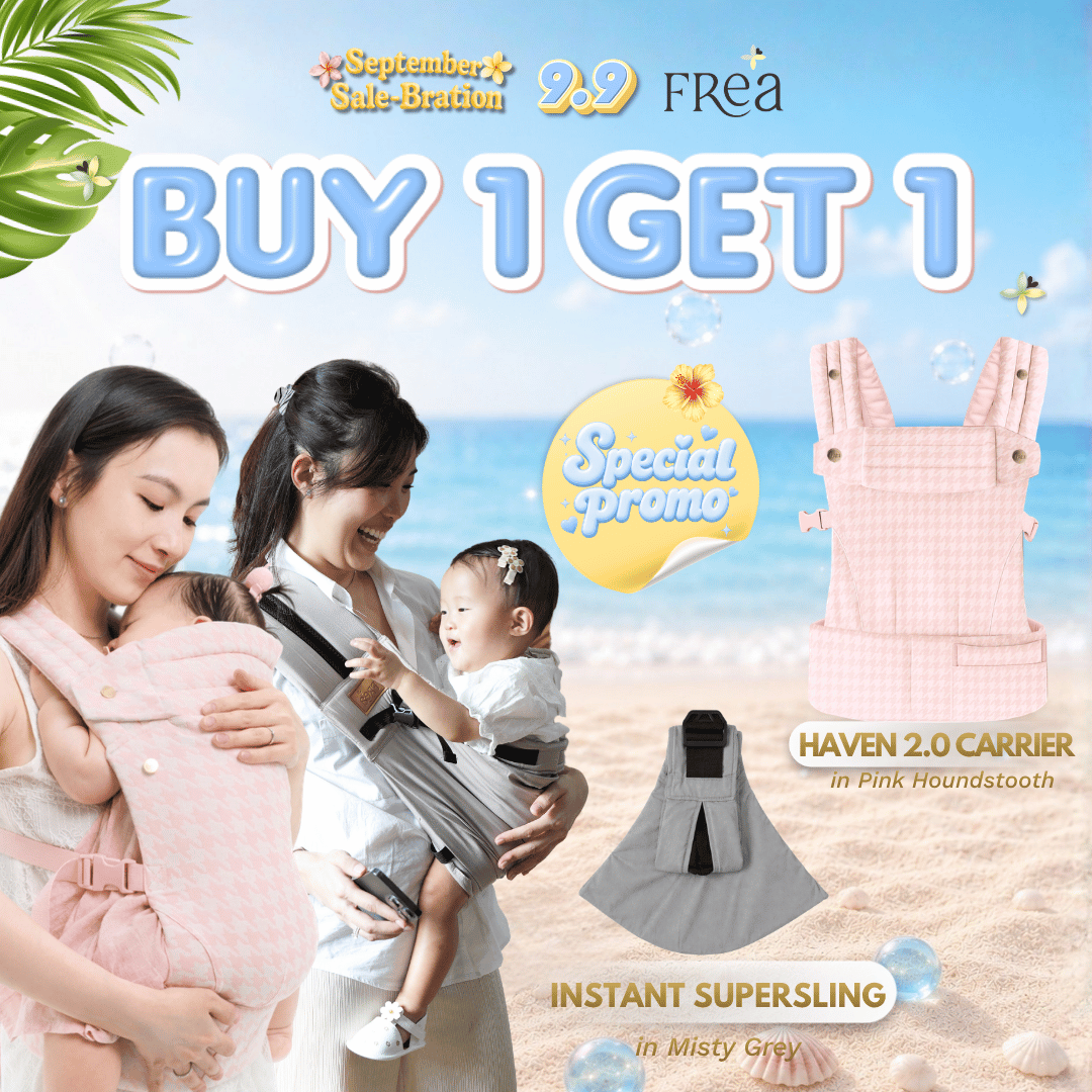 FREA [BUY 1 GET 1] 1 HAVEN PINK SSC + 1 Instan SuperSling Gendongan Baby Carrier