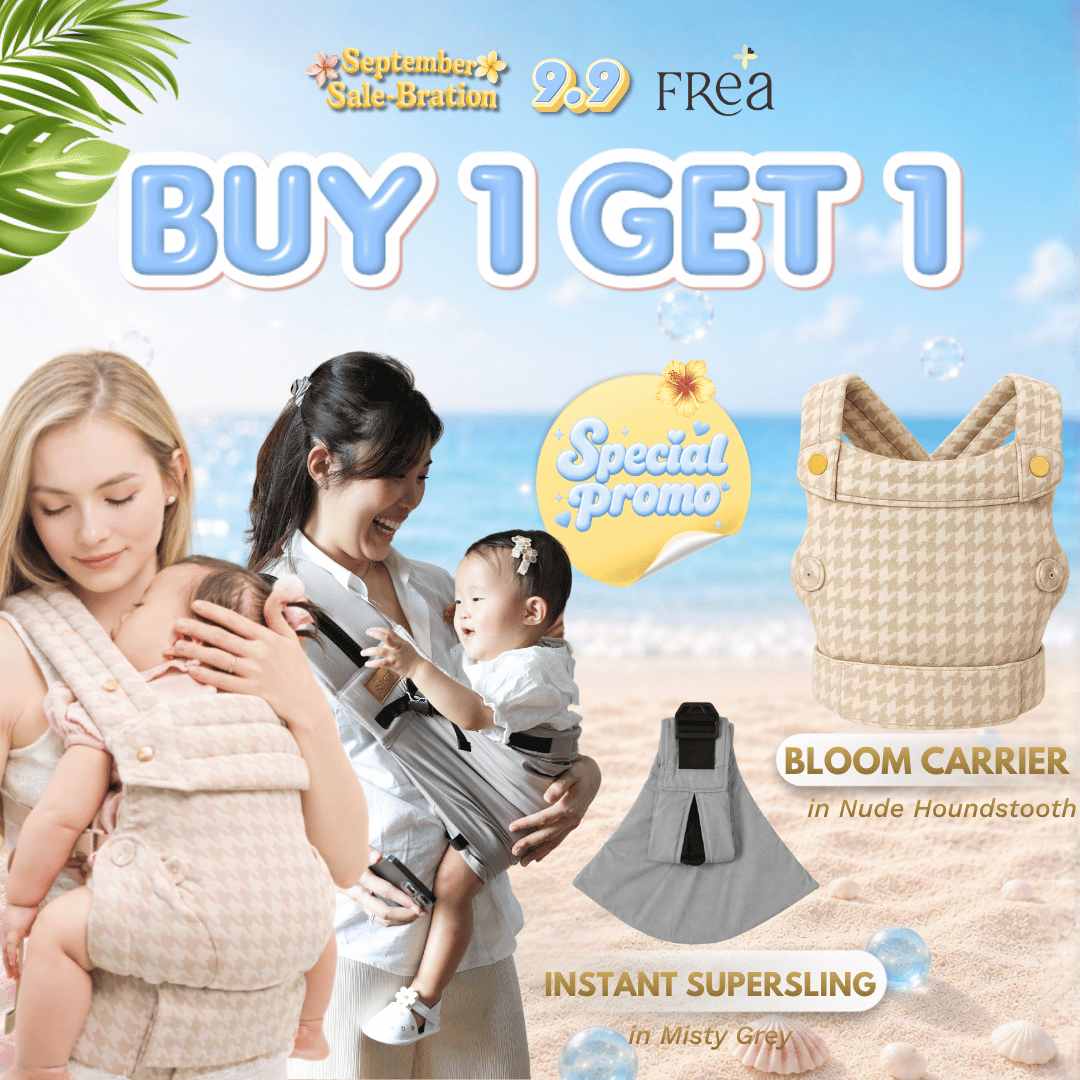 FREA [BUY 1 GET 1] 1 BLOOM NUDE SSC + 1 Instan SuperSling Gendongan Baby Carrier