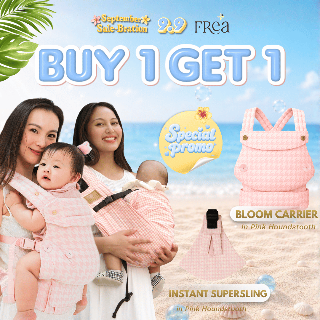 FREA [BUY 1 GET 1] 1 BLOOM PINK SSC + 1 Instan SuperSling Gendongan Baby Carrier