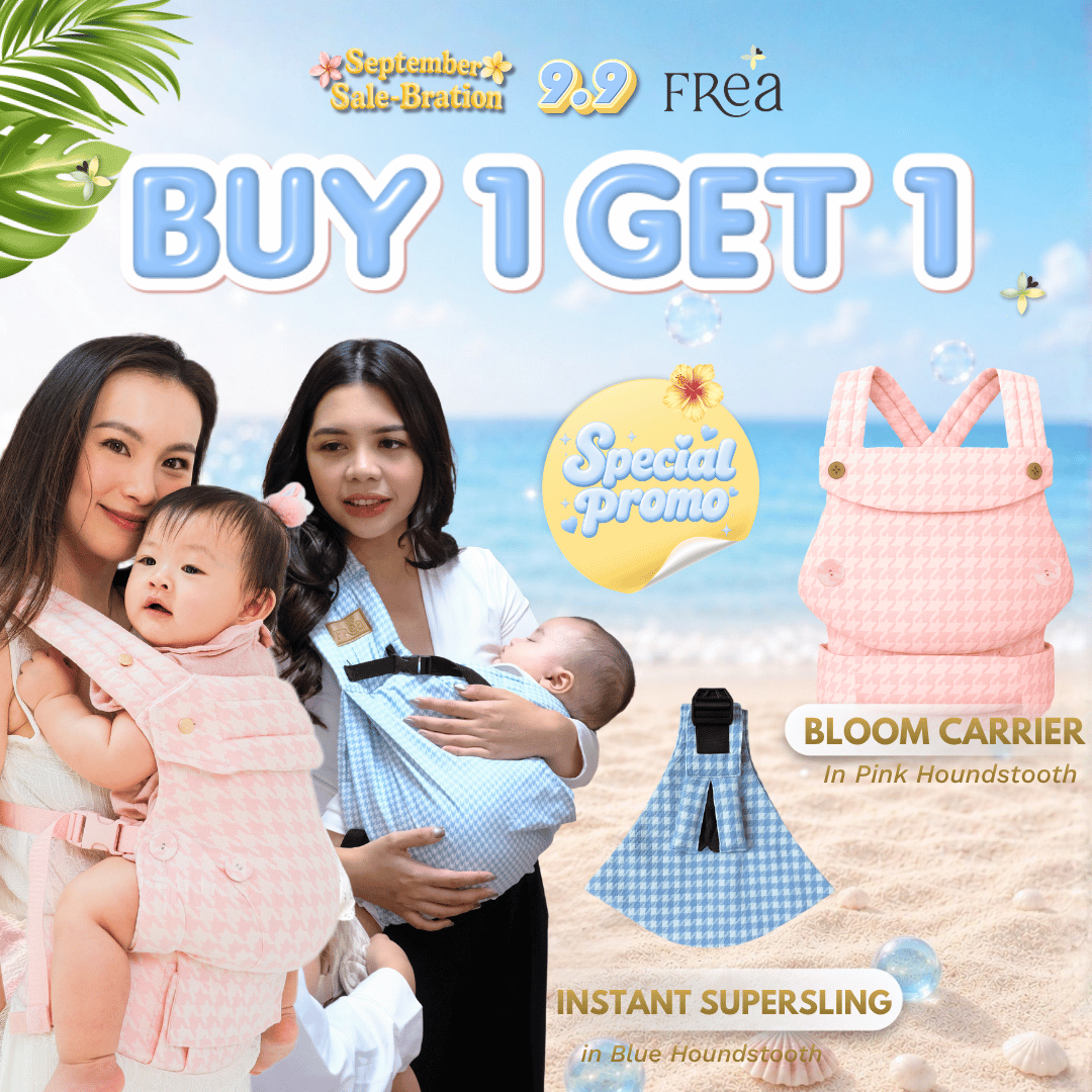 FREA [BUY 1 GET 1] 1 BLOOM PINK SSC + 1 Instan SuperSling Gendongan Baby Carrier
