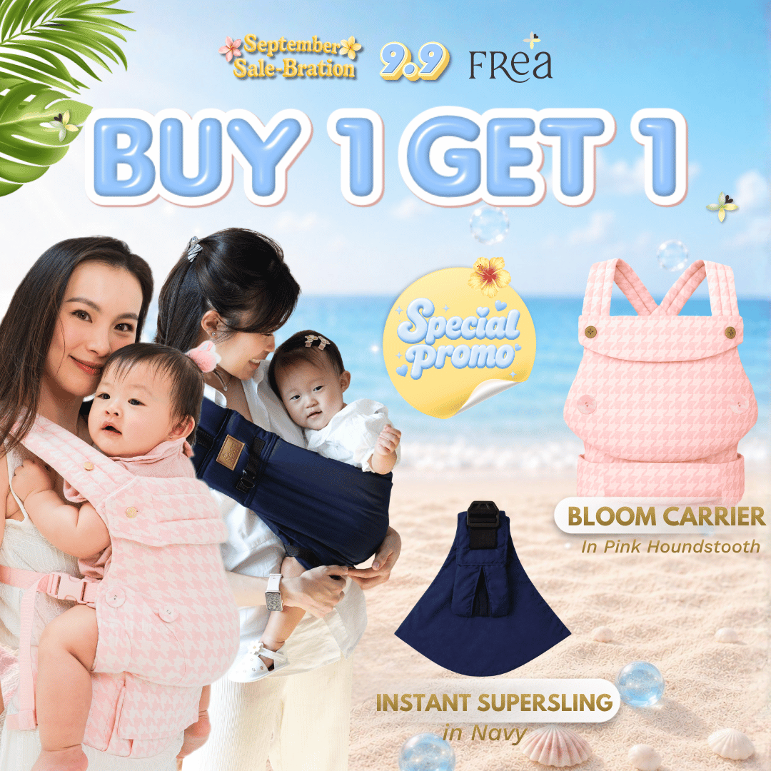 FREA [BUY 1 GET 1] 1 BLOOM PINK SSC + 1 Instan SuperSling Gendongan Baby Carrier