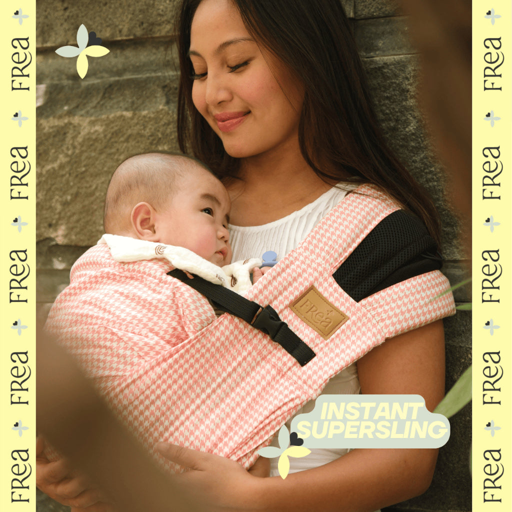 FREA INSTANT SUPER SLING  - Gendongan Bayi Premium M Shape Geos Baby Pouch Newborn Toddler All Size