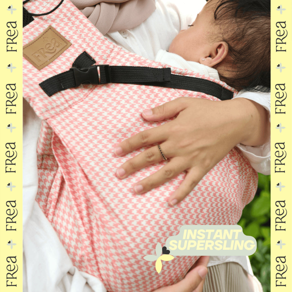 FREA INSTANT SUPER SLING  - Gendongan Bayi Premium M Shape Geos Baby Pouch Newborn Toddler All Size