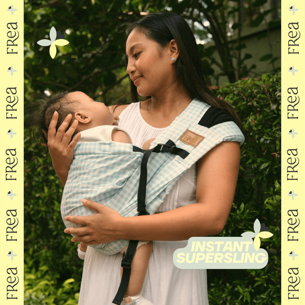 FREA INSTANT SUPER SLING  - Gendongan Bayi Premium M Shape Geos Baby Pouch Newborn Toddler All Size