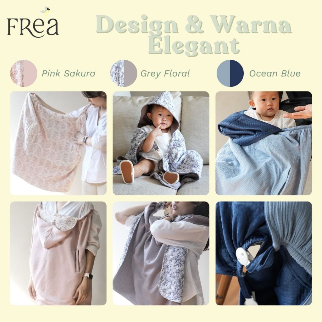 FREA BABY Cottonpuff 5-in-1 On the Go Blanket | Selimut Bayi Multifungsi